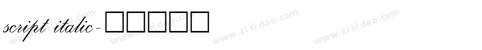 script italic字体转换